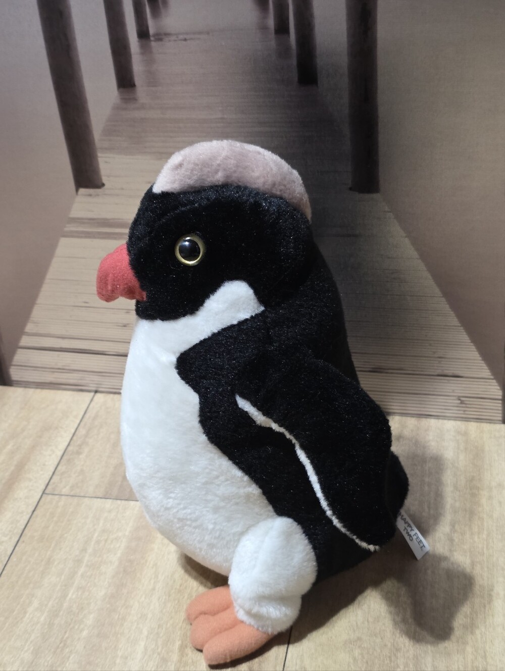 Happy Feet Two Ramon Cute Plush Penguin Stuffed Animal - Black, White, Orange